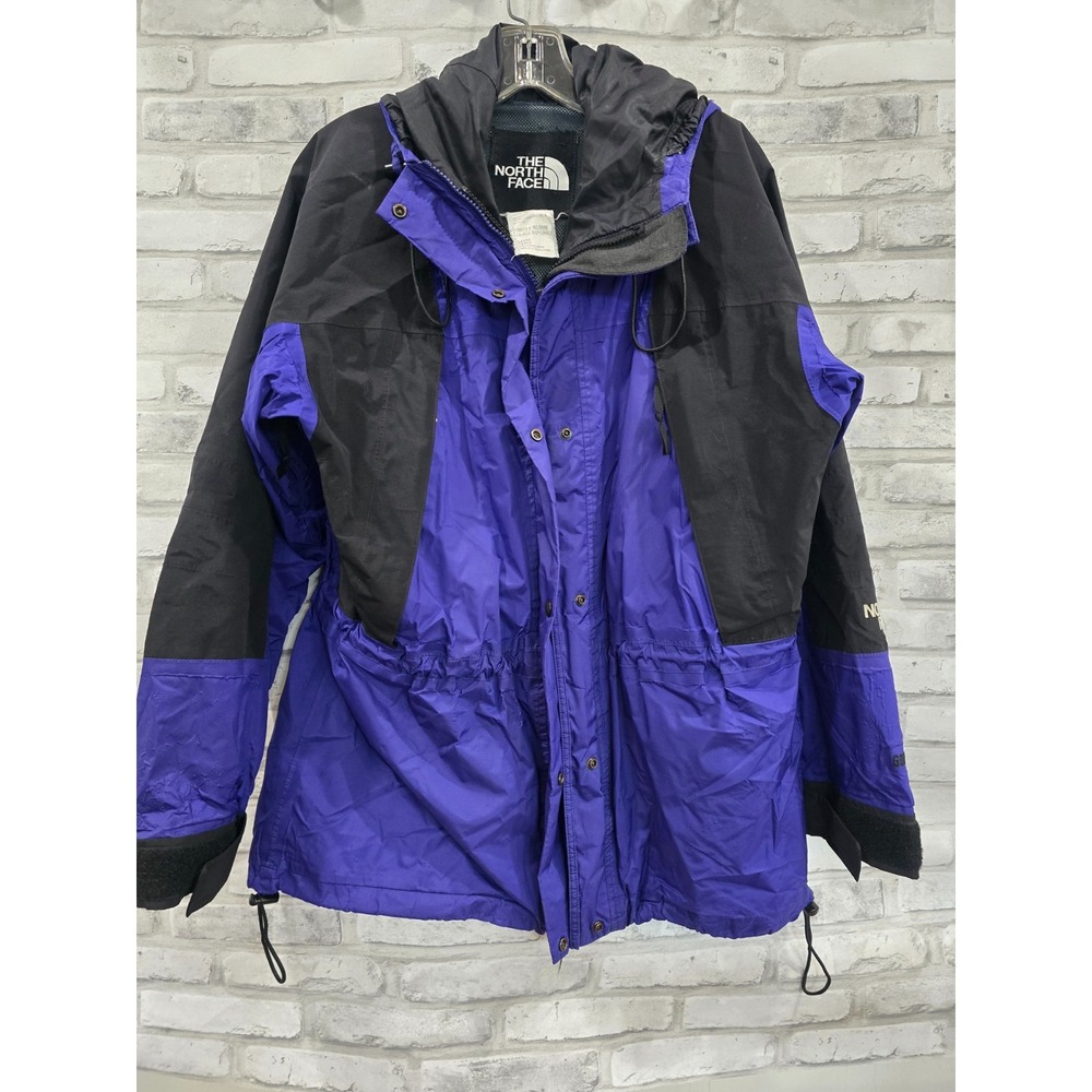 Vtg 90's The North Face M Gore Tex Hooded Mountain Light Parka Jacket Purple